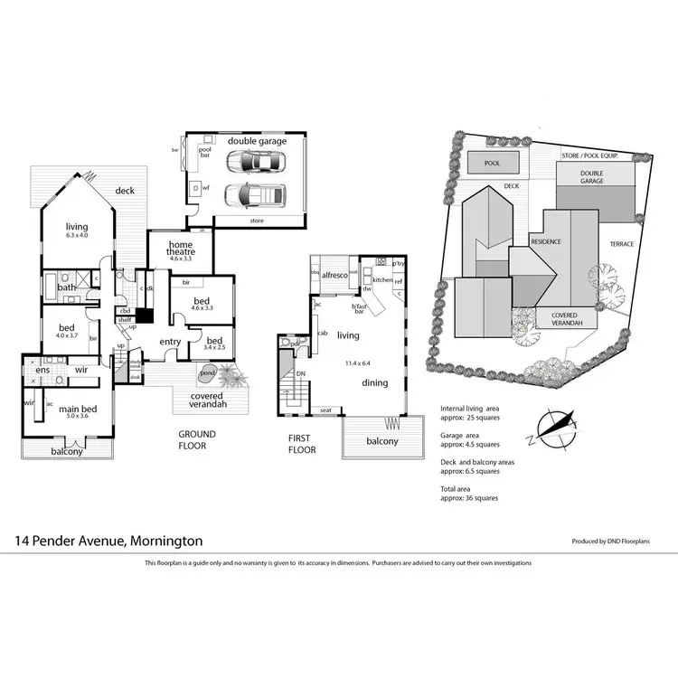 Floorplan of Homely house listing, 14 Pender Avenue, Mornington VIC 3931