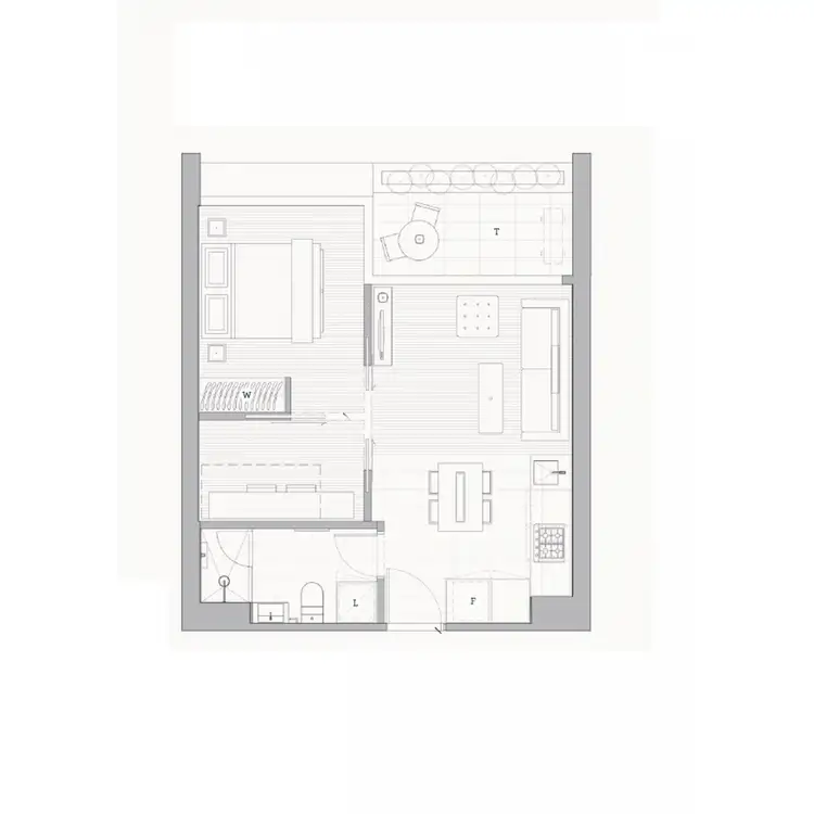 Floorplan of Homely apartment listing, 308/31 Napoleon Street, Collingwood VIC 3066