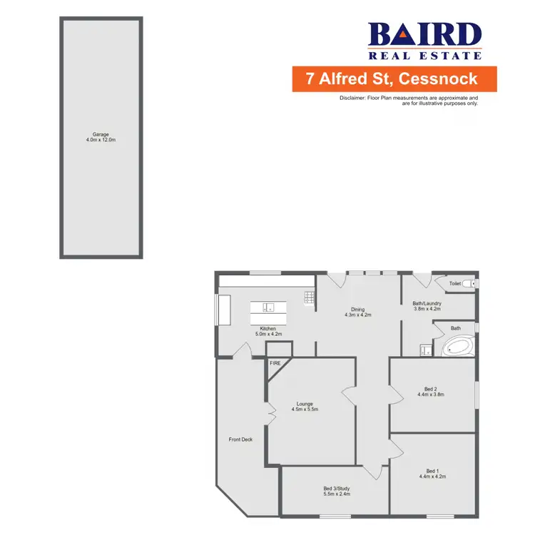 Floorplan of Homely house listing, 7 Alfred Street, Cessnock NSW 2325