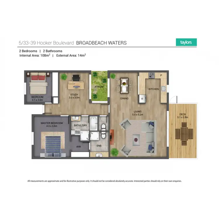 Floorplan of Homely apartment listing, 5/33-39 Hooker Boulevard, Broadbeach Waters QLD 4218