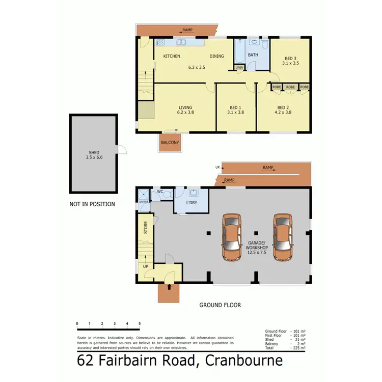 Floorplan of Homely house listing, 62 Fairbairn Road, Cranbourne VIC 3977