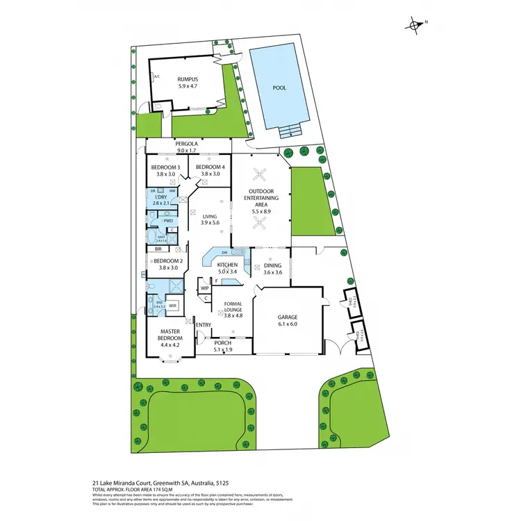 Floorplan of Homely house listing, 21 Lake Miranda Court, Greenwith SA 5125