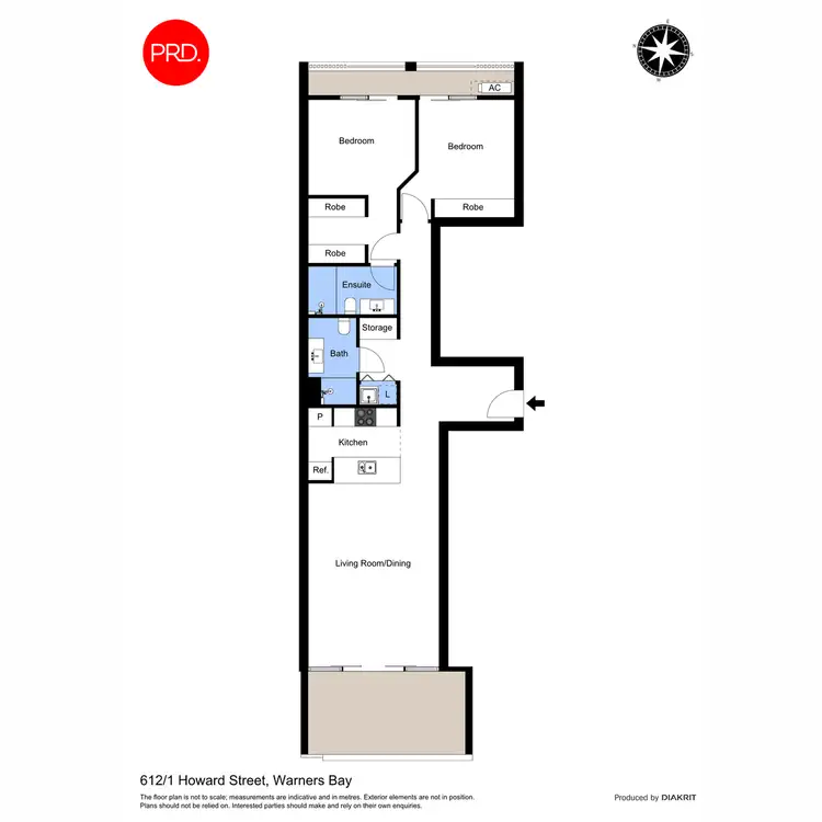 Floorplan of Homely apartment listing, 612/1 Howard Street, Warners Bay NSW 2282