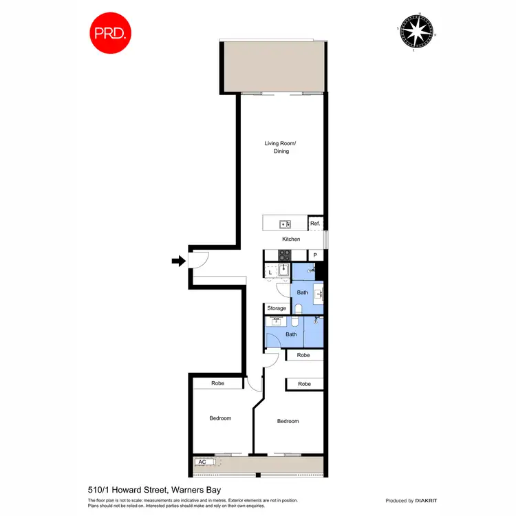 Floorplan of Homely apartment listing, 510/1 Howard Street, Warners Bay NSW 2282