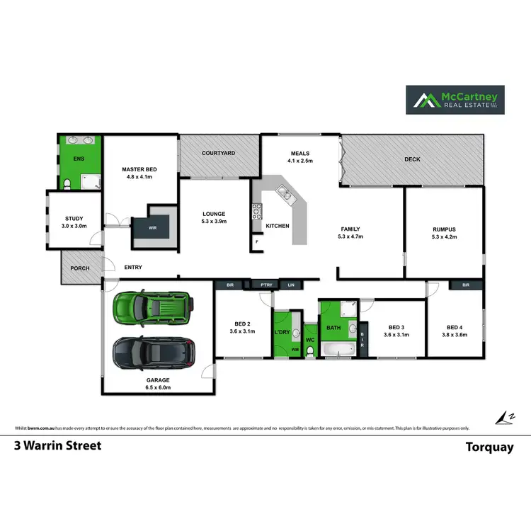Floorplan of Homely house listing, 3 Warrin Street, Torquay VIC 3228