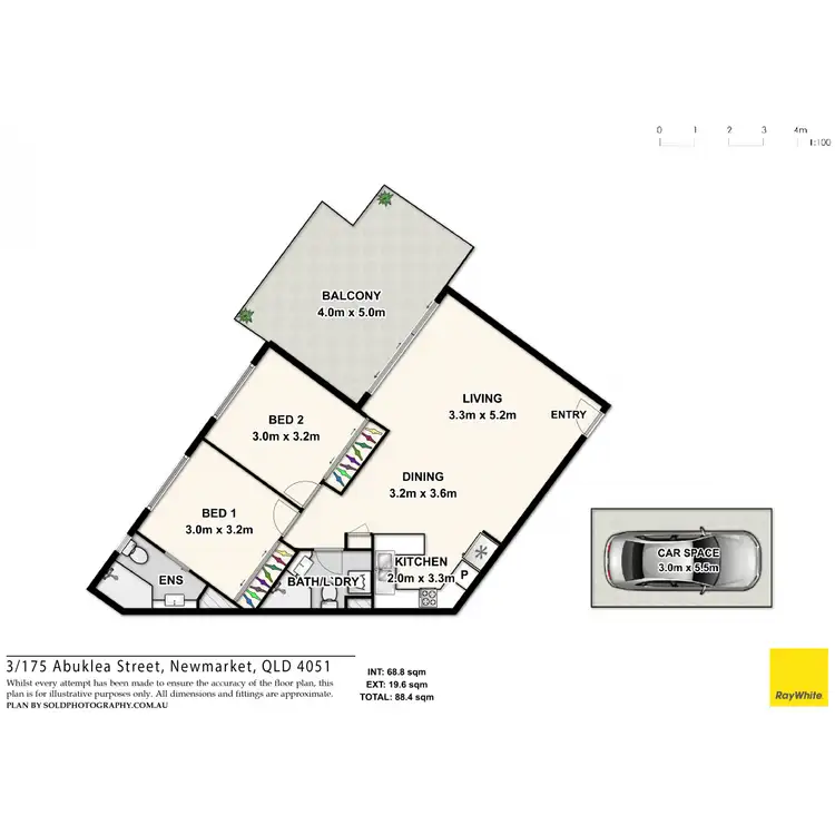 Floorplan of Homely block of units listing, 175 Abuklea Street, Newmarket QLD 4051