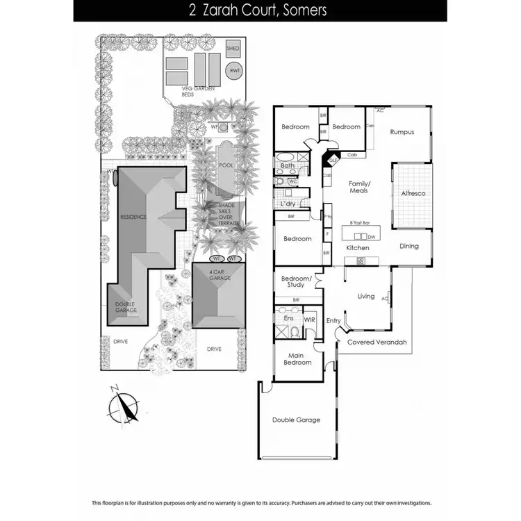 Floorplan of Homely house listing, 2 Zarah Court, Somers VIC 3927