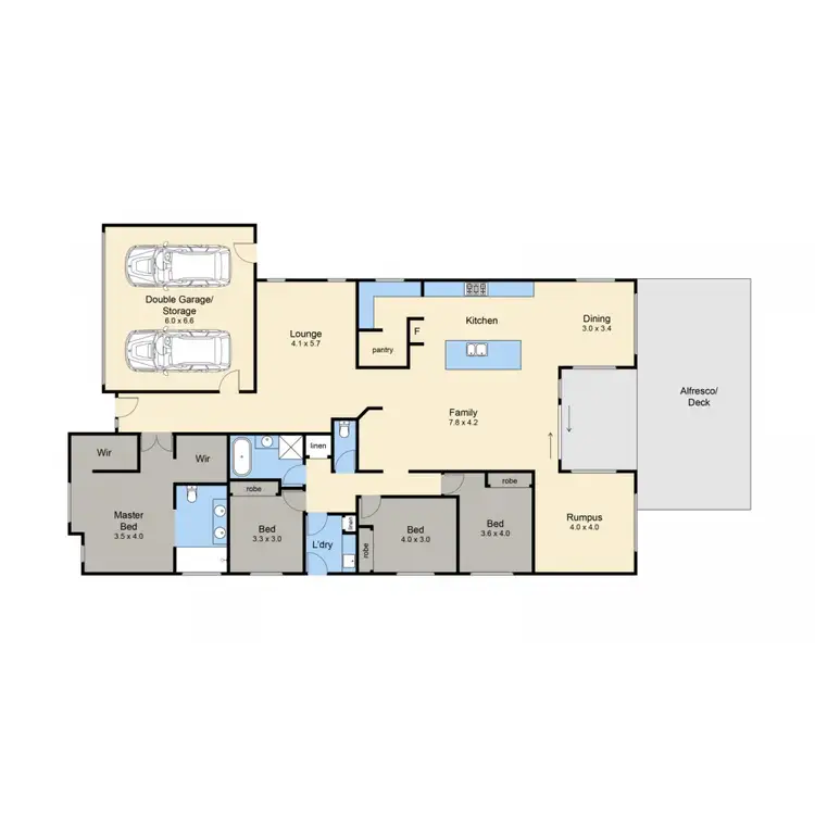 Floorplan of Homely house listing, 54 Wallaby Drive, Rosebud VIC 3939