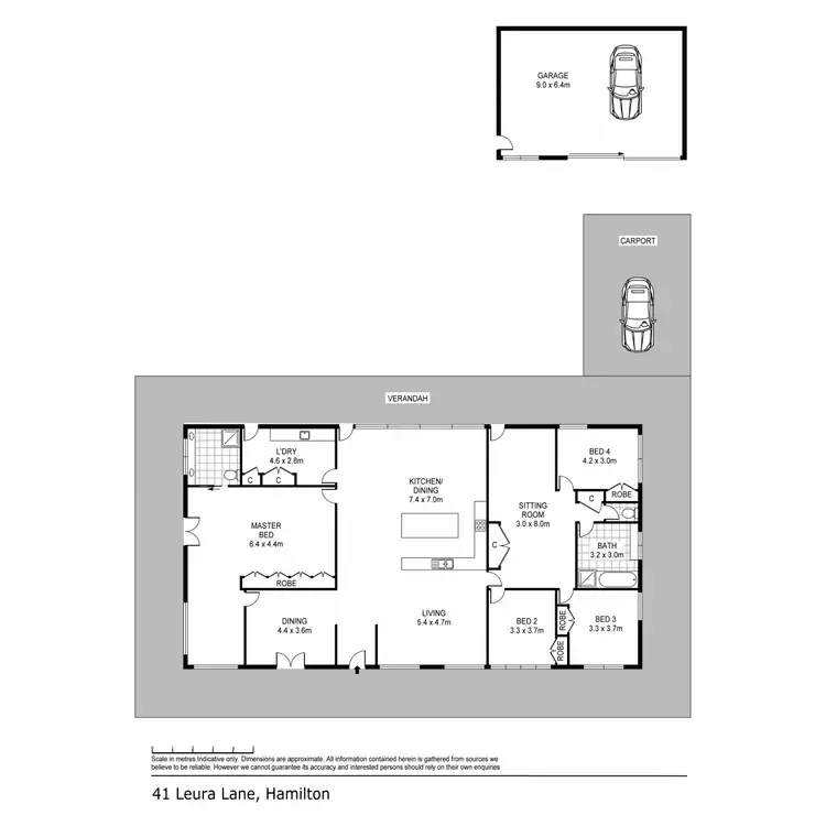 Floorplan of Homely house listing, 41 Leura Lane, Hamilton VIC 3300