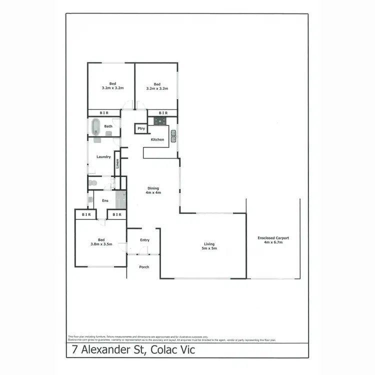 Floorplan of Homely house listing, 7 Alexander Street, Colac VIC 3250
