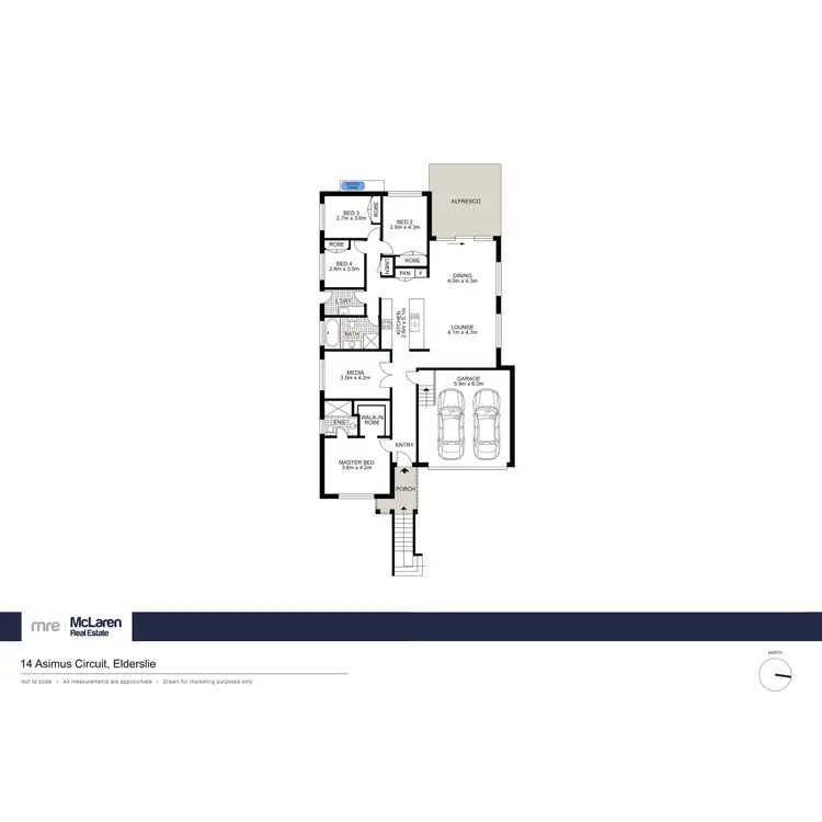Floorplan of Homely house listing, 14 Asimus Circuit, Elderslie NSW 2570