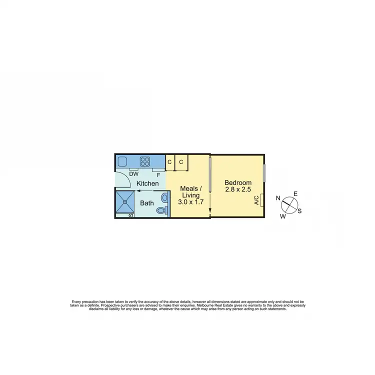 Floorplan of Homely apartment listing, 819/55 Villiers Street, North Melbourne VIC 3051