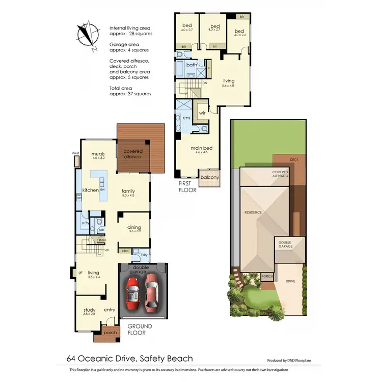 Floorplan of Homely house listing, 64 Oceanic Drive, Safety Beach VIC 3936