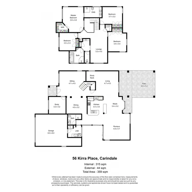 Floorplan of Homely house listing, 56 Kirra Place, Carindale QLD 4152
