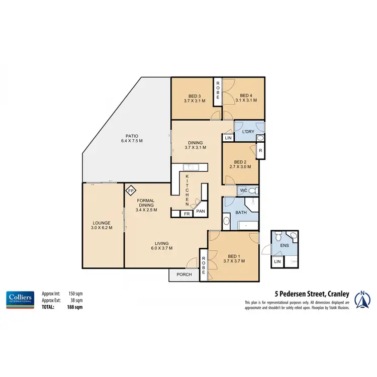 Floorplan of Homely house listing, 5 Pedersen Street, Cranley QLD 4350