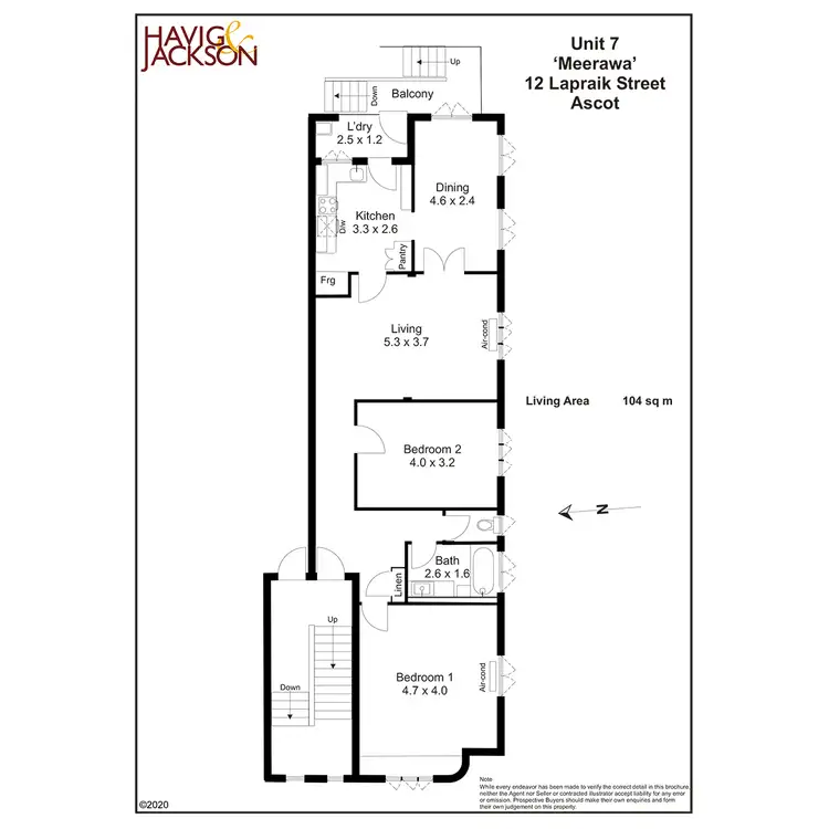 Floorplan of Homely unit listing, 7/12 Lapraik Street, Ascot QLD 4007