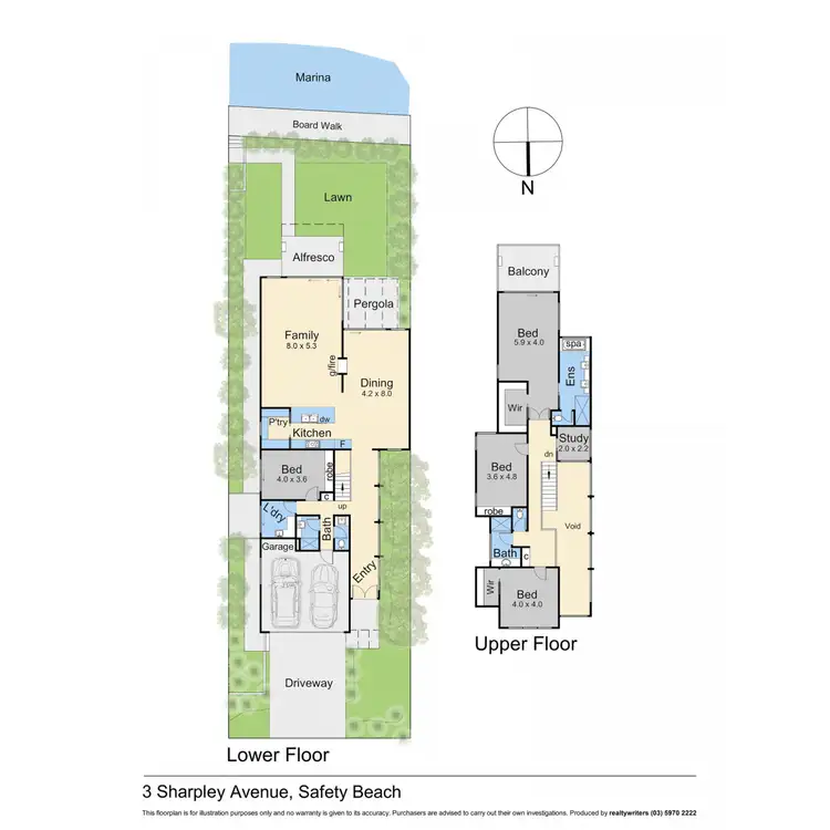 Floorplan of Homely house listing, 3 Sharpley Avenue, Safety Beach VIC 3936