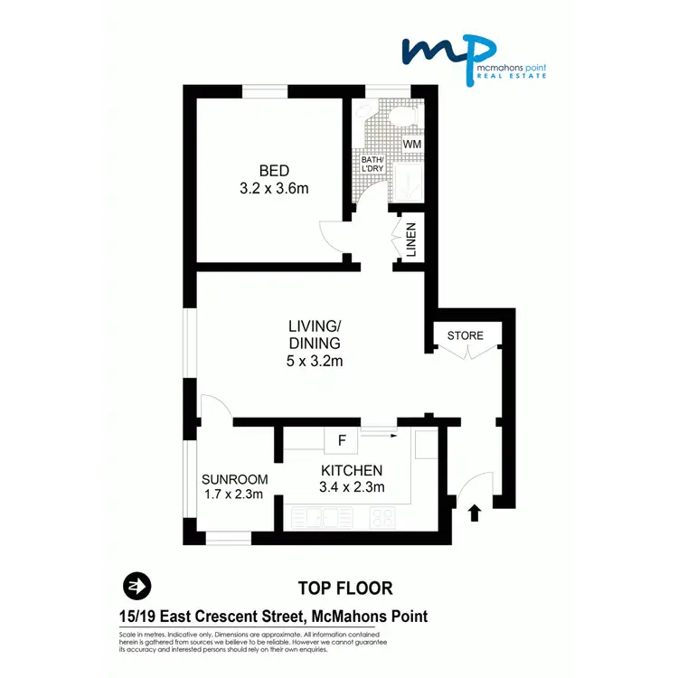 Floorplan of Homely apartment listing, 15/19 East Crescent Street, Mcmahons Point NSW 2060