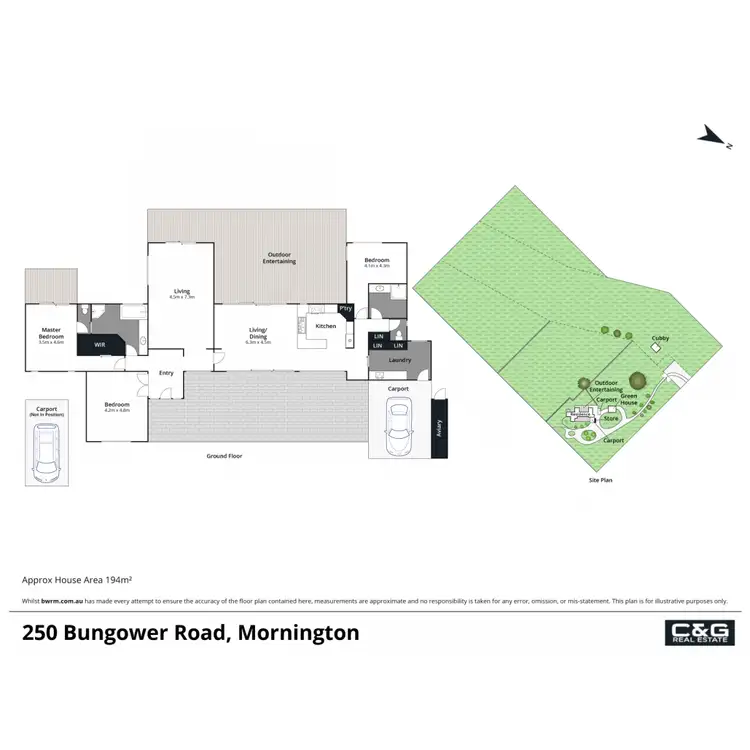 Floorplan of Homely house listing, 250 Bungower Road, Mornington VIC 3931