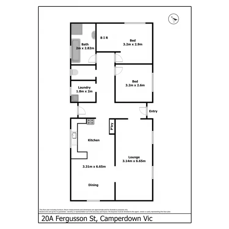Floorplan of Homely house listing, 20a Fergusson Street, Camperdown VIC 3260