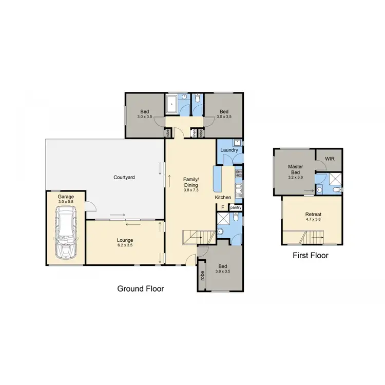Floorplan of Homely house listing, 6 Merlin Court, Frankston VIC 3199