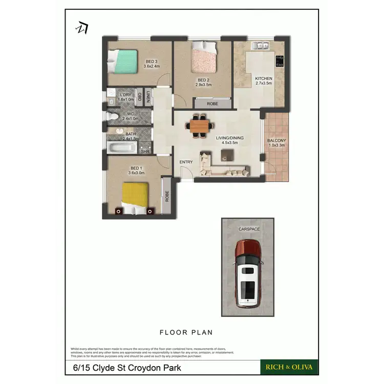Floorplan of Homely apartment listing, 6/15 Clyde Street, Croydon Park NSW 2133