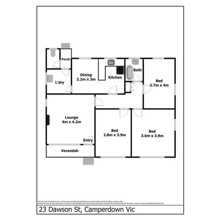 Floorplan of Homely house listing, 23 Dawson Street, Camperdown VIC 3260