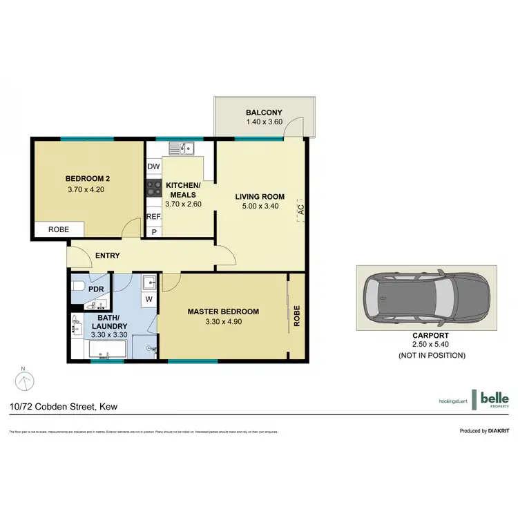 Floorplan of Homely apartment listing, 10/72 Cobden Street, Kew VIC 3101
