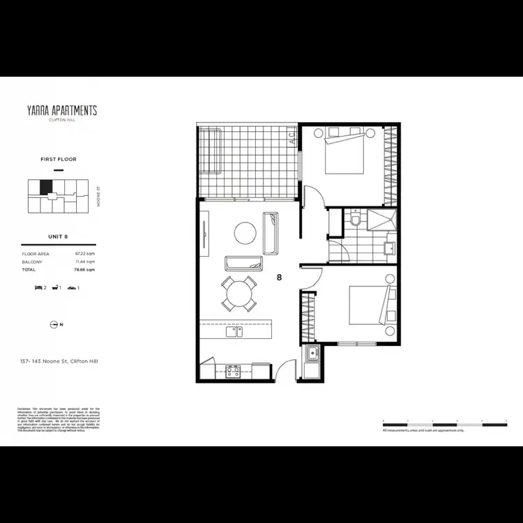 Floorplan of Homely apartment listing, 107/137-143 Noone Street, Clifton Hill VIC 3068