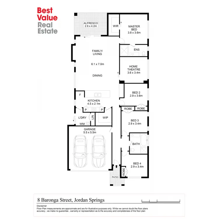 Floorplan of Homely house listing, 8 Baronga Street, Jordan Springs NSW 2747