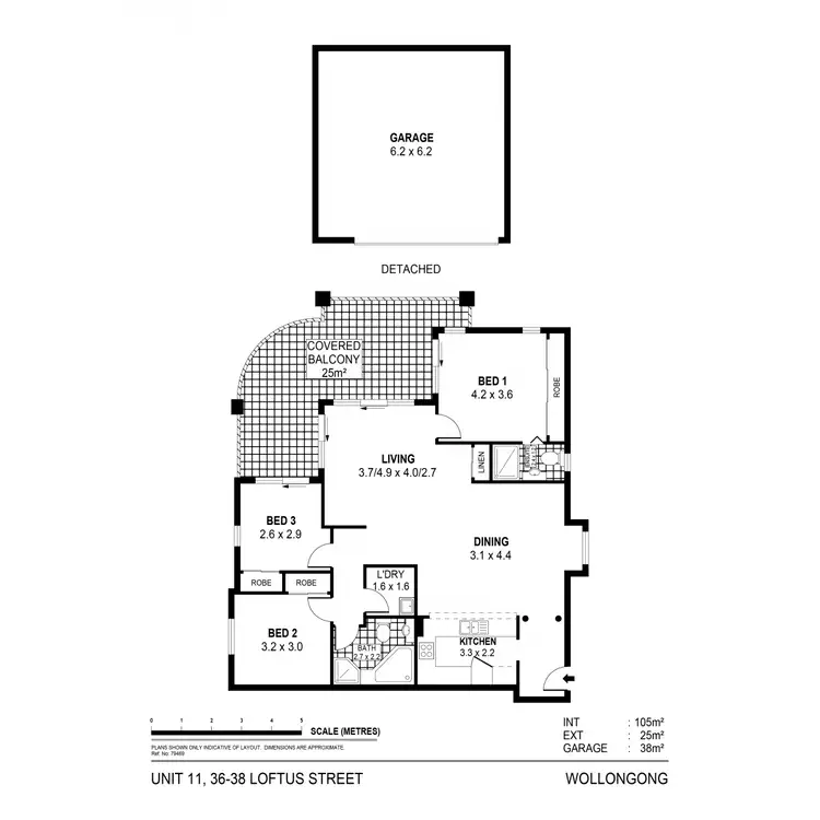 Floorplan of Homely unit listing, 11/36-38 Loftus Street, Wollongong NSW 2500