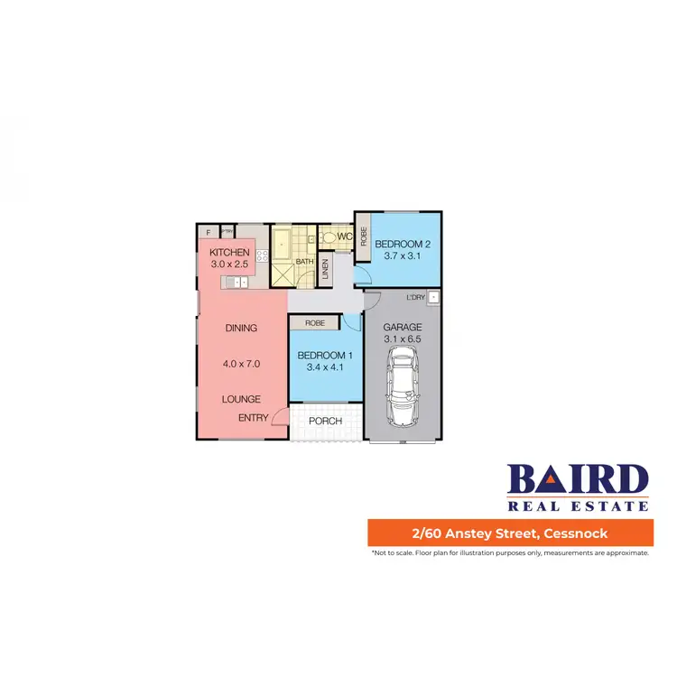 Floorplan of Homely villa listing, 2/60 Anstey Street, Cessnock NSW 2325
