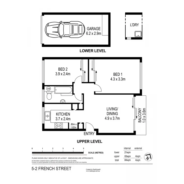 Floorplan of Homely unit listing, 5/2 French Street, Paddington QLD 4064