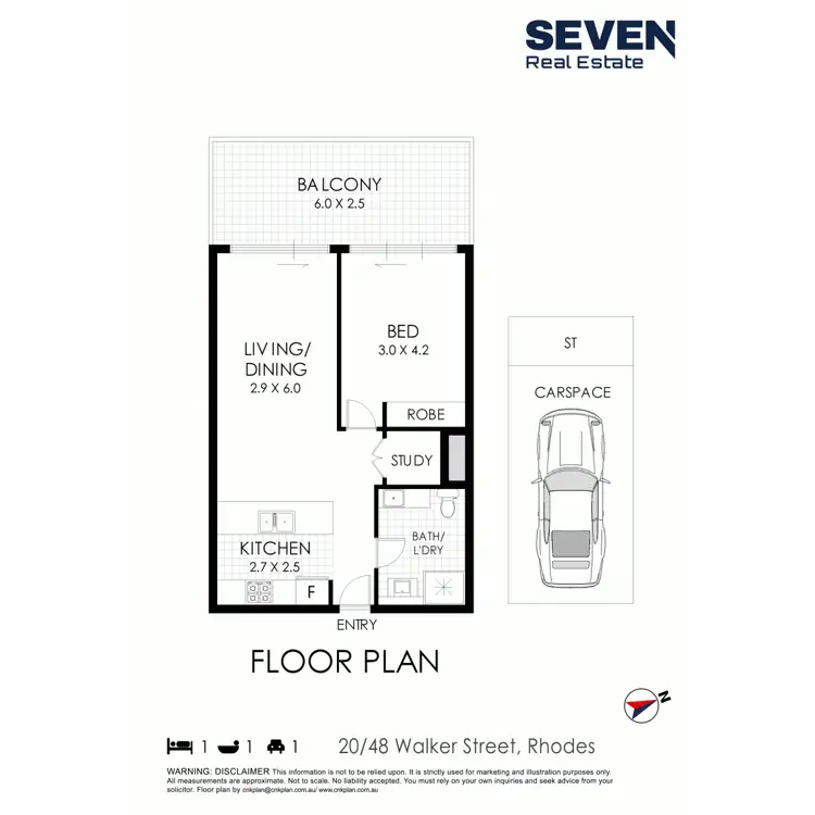 Floorplan of Homely apartment listing, 20/48-50 Walker Street, Rhodes NSW 2138