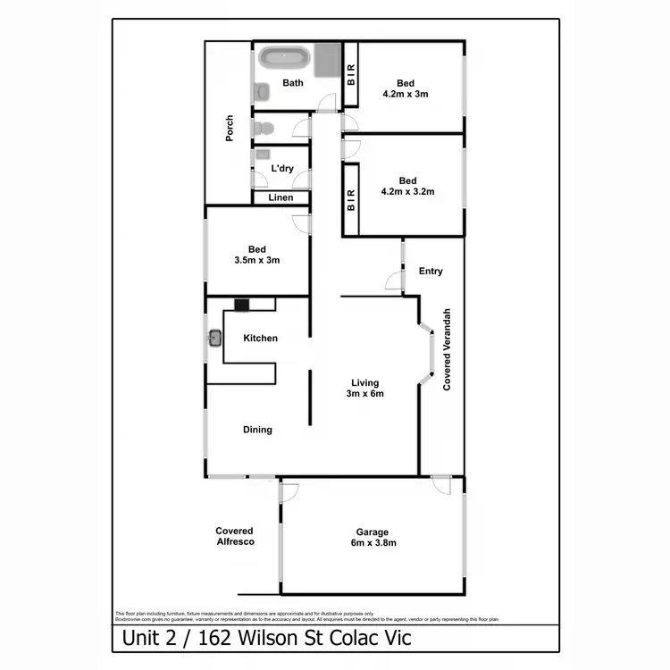 Floorplan of Homely unit listing, 2/162 Wilson Street, Colac VIC 3250