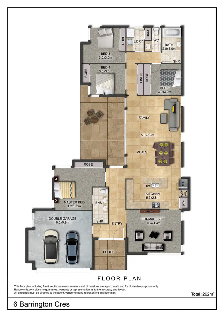 Floorplan of Homely house listing, 6 Barrington Crescent, Wakerley QLD 4154
