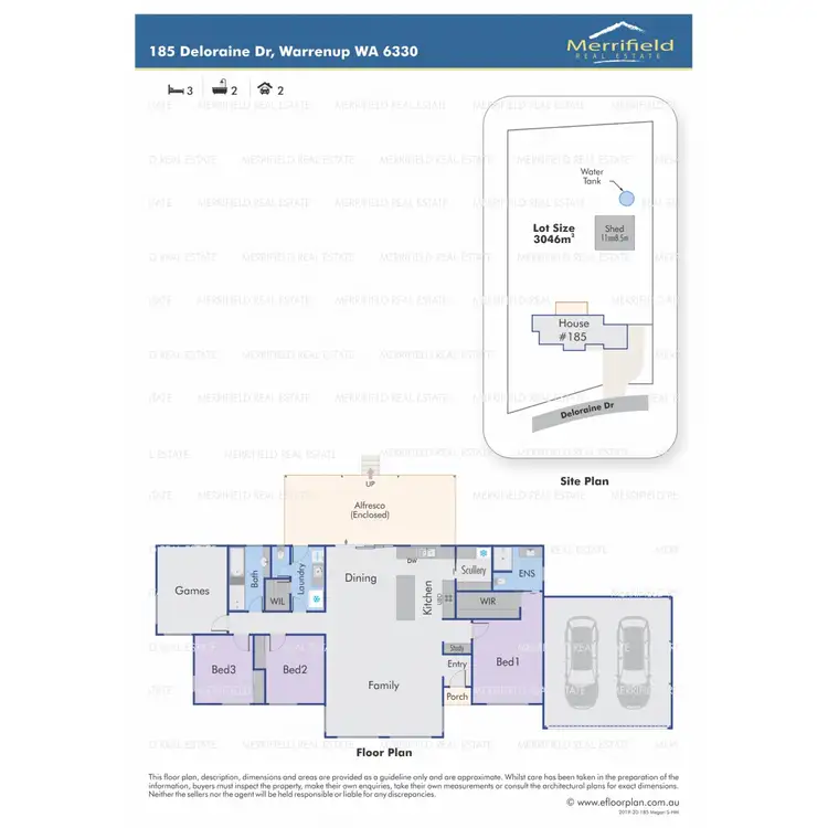 Floorplan of Homely house listing, 185 Deloraine Drive, Warrenup WA 6330