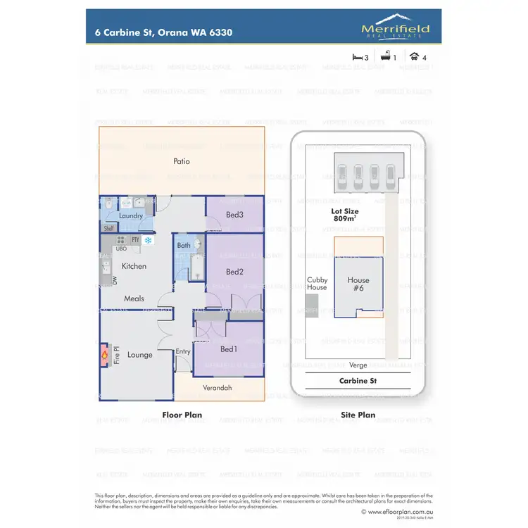 Floorplan of Homely house listing, 6 Carbine Street, Orana WA 6330