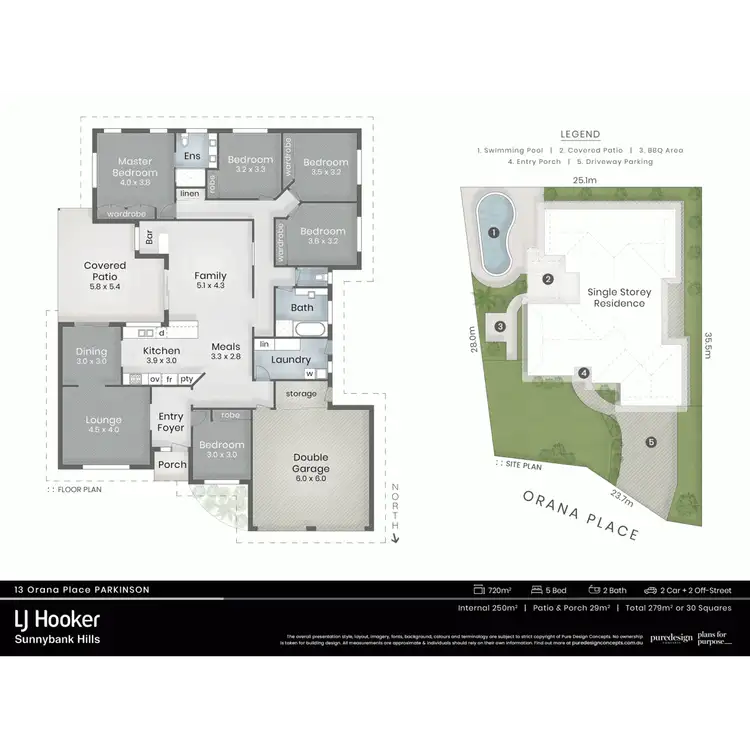 Floorplan of Homely house listing, 13 Orana Place, Parkinson QLD 4115