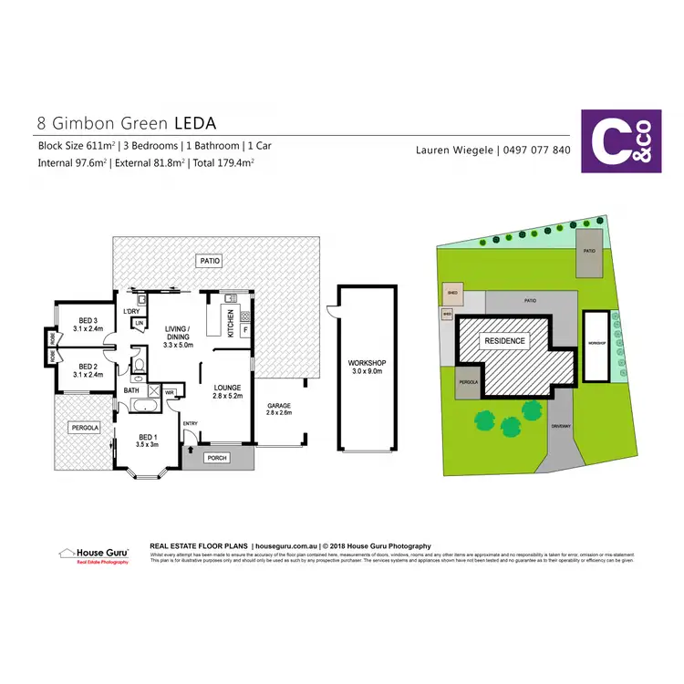 Floorplan of Homely house listing, 8 Gimbon Green, Leda WA 6170