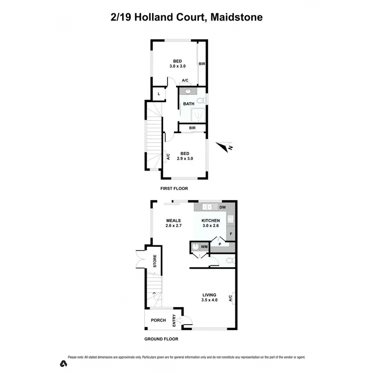 Floorplan of Homely townhouse listing, 2/19 Holland Court, Maidstone VIC 3012