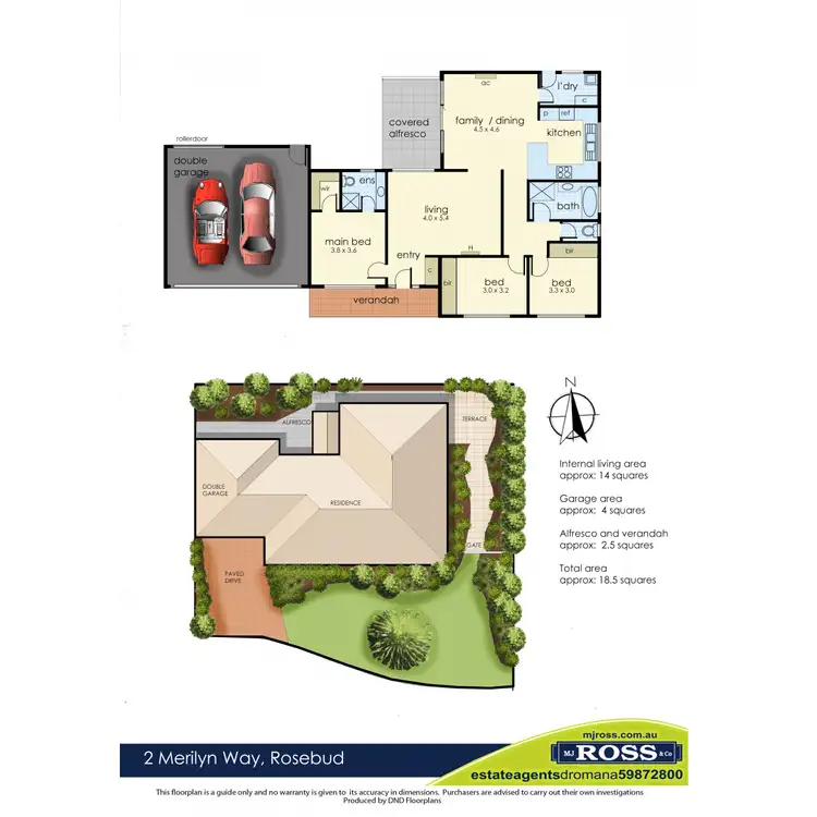 Floorplan of Homely house listing, 2 Merilyn Way, Rosebud VIC 3939