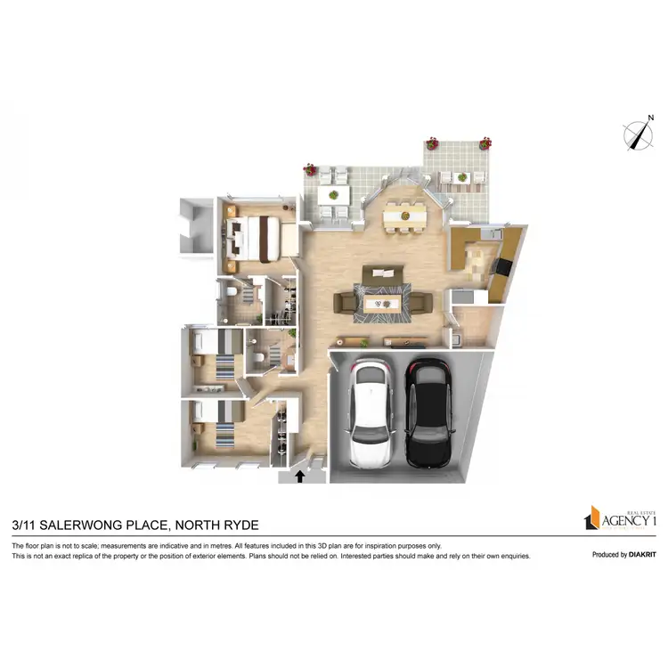 Floorplan of Homely villa listing, 3/11 Salerwong Place, North Ryde NSW 2113