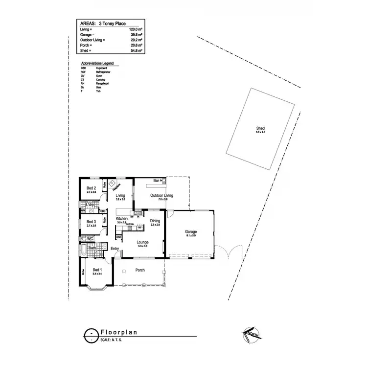 Floorplan of Homely house listing, 3 Toney Place, Glenfield Park NSW 2650