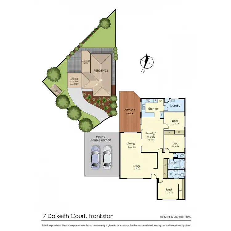 Floorplan of Homely house listing, 7 Dalkeith Court, Frankston VIC 3199