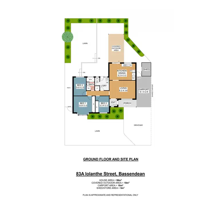 Floorplan of Homely house listing, 83A Iolanthe Street, Bassendean WA 6054