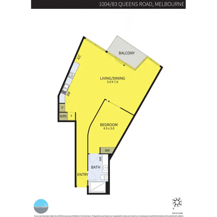 Floorplan of Homely apartment listing, 1004/83 Queens Road, Melbourne VIC 3004