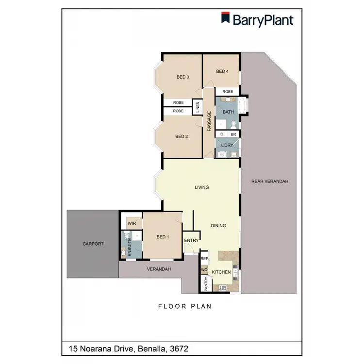 Floorplan of Homely house listing, 15 Noarana Drive, Benalla VIC 3672