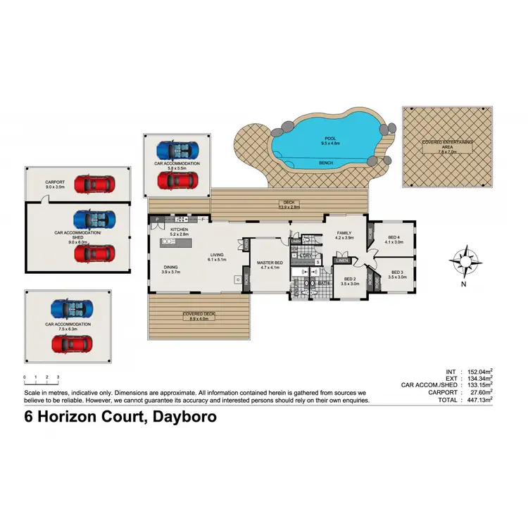 Floorplan of Homely house listing, 6 Horizon Court, Dayboro QLD 4521