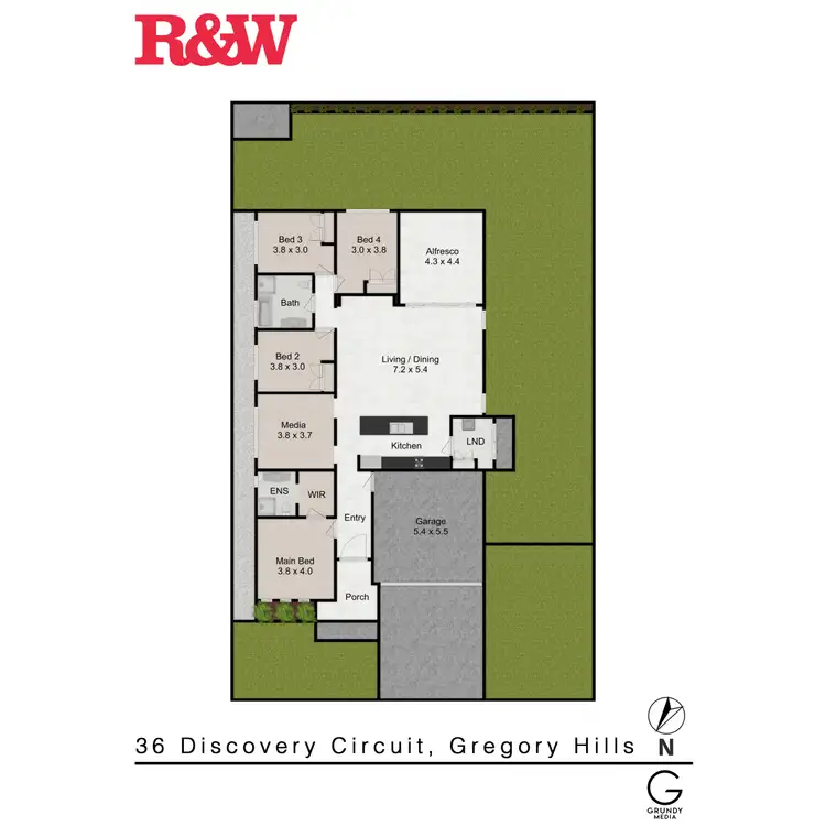 Floorplan of Homely house listing, 36 Discovery Circuit, Gregory Hills NSW 2557